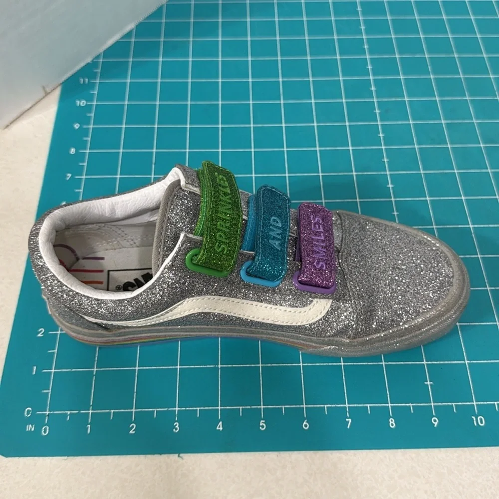 Vans x Flour Shop by Amirah Kassem  Rainbow Glitter Old Skool Skate Shoe 7.5 - Picture 15 of 16